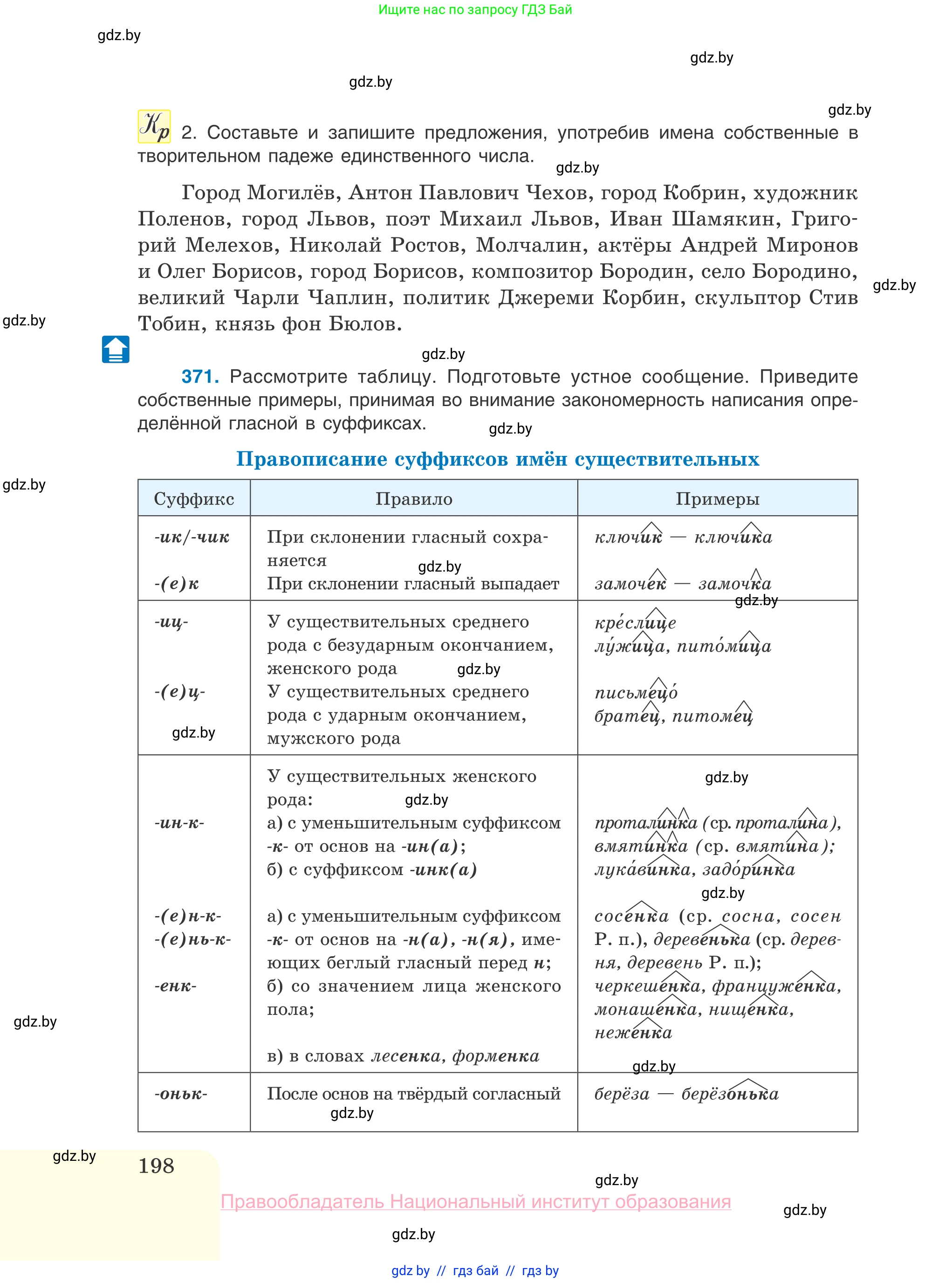 Русский язык, 10 класс Учебник, авторы: Леонович Валентина Леонидовна, Саникович Валентина Александровна, Литвинко Франя Михайловна, Волынец Татьяна Николаевна, Долбик Елена Евгеньевна, Малецкая М И, Мурина Лариса Александровна, Таяновская И В, издательство Национальный институт образования, Минск, 2020, страница 198