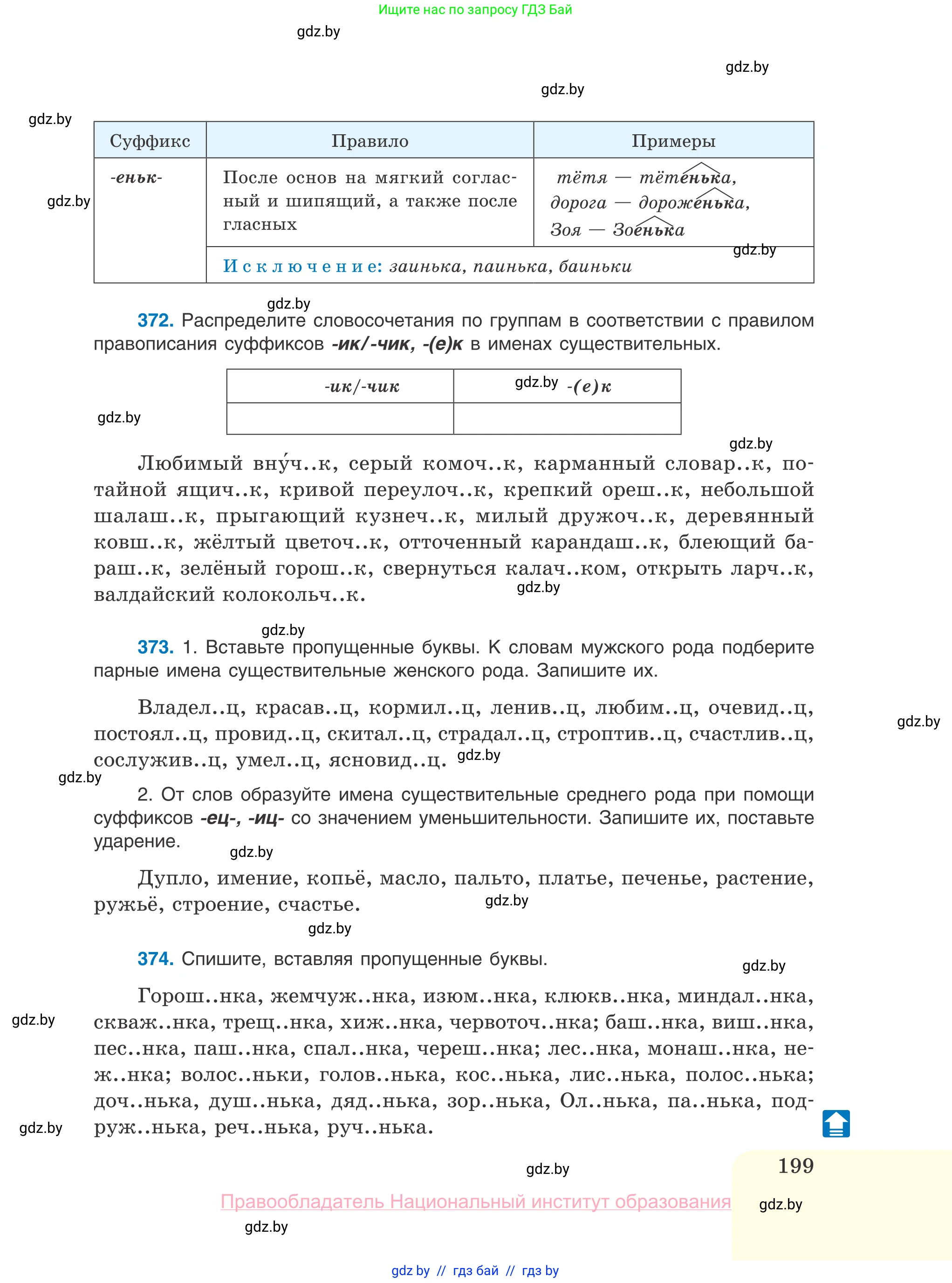Русский язык, 10 класс Учебник, авторы: Леонович Валентина Леонидовна, Саникович Валентина Александровна, Литвинко Франя Михайловна, Волынец Татьяна Николаевна, Долбик Елена Евгеньевна, Малецкая М И, Мурина Лариса Александровна, Таяновская И В, издательство Национальный институт образования, Минск, 2020, страница 199