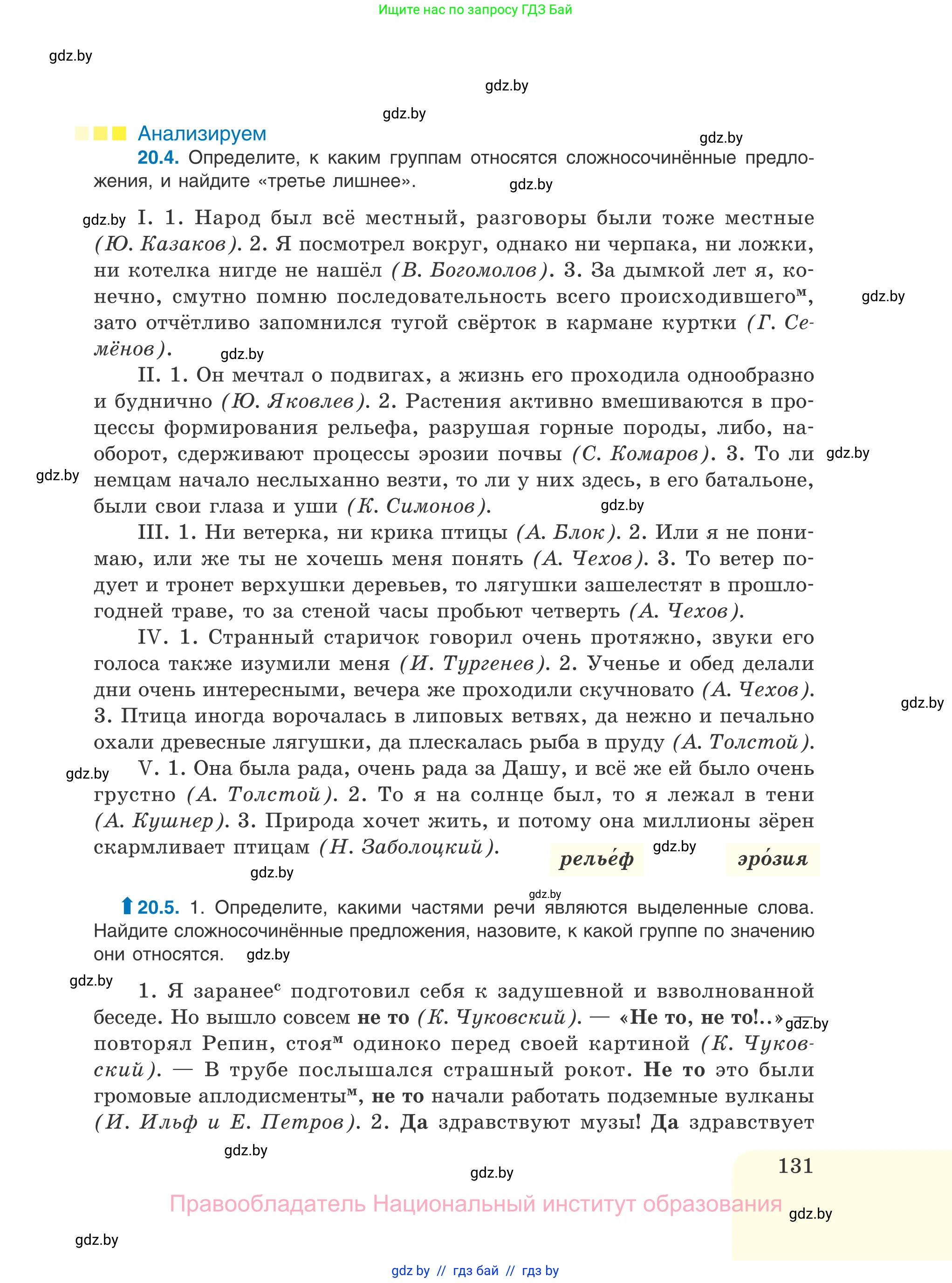 Русский язык, 11 класс Учебник, авторы: Долбик Елена Евгеньевна, Литвинко Франя Михайловна, Мурина Лариса Александровна, Шиманович Т В, Таяновская И В, Орловская О Я, издательство Национальный институт образования, Минск, 2021, страница 131