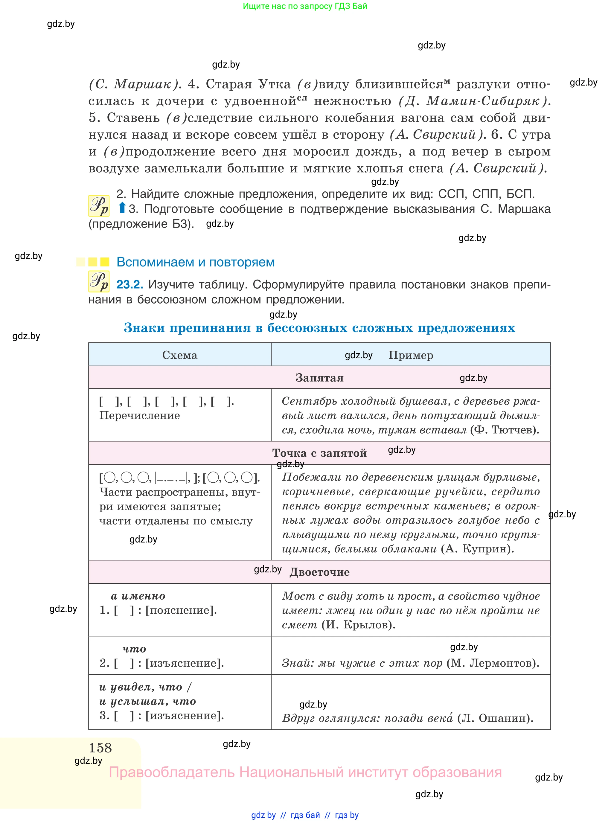 Русский язык, 11 класс Учебник, авторы: Долбик Елена Евгеньевна, Литвинко Франя Михайловна, Мурина Лариса Александровна, Шиманович Т В, Таяновская И В, Орловская О Я, издательство Национальный институт образования, Минск, 2021, страница 158