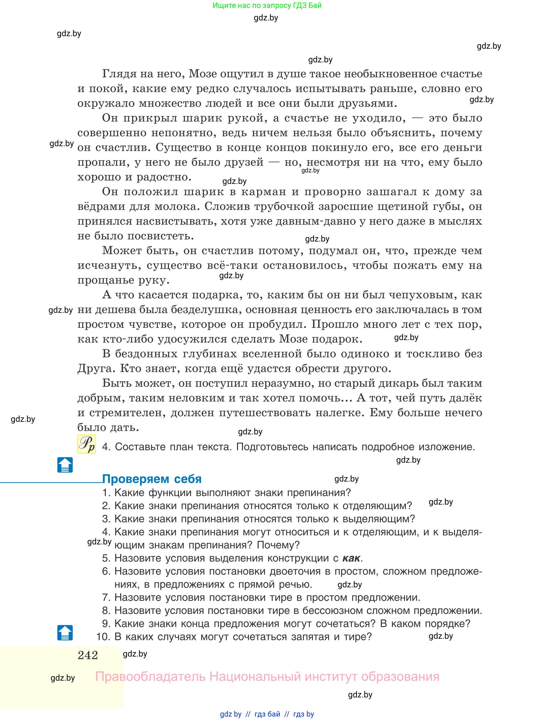 Русский язык, 11 класс Учебник, авторы: Долбик Елена Евгеньевна, Литвинко Франя Михайловна, Мурина Лариса Александровна, Шиманович Т В, Таяновская И В, Орловская О Я, издательство Национальный институт образования, Минск, 2021, страница 242