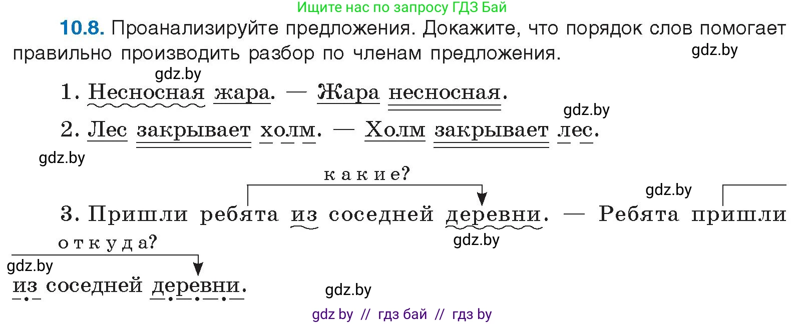 Русский язык, 11 класс Учебник, авторы: Долбик Елена Евгеньевна, Литвинко Франя Михайловна, Мурина Лариса Александровна, Шиманович Т В, Таяновская И В, Орловская О Я, издательство Национальный институт образования, Минск, 2021, страница 63, номер 10.8, Условие