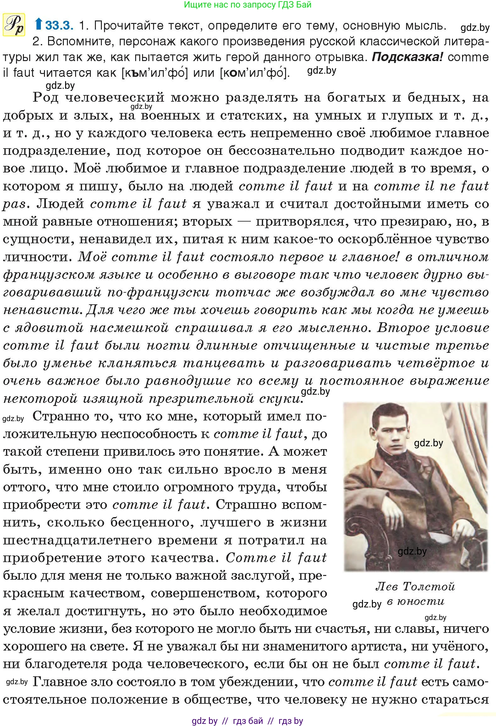 Русский язык, 11 класс Учебник, авторы: Долбик Елена Евгеньевна, Литвинко Франя Михайловна, Мурина Лариса Александровна, Шиманович Т В, Таяновская И В, Орловская О Я, издательство Национальный институт образования, Минск, 2021, страница 233, номер 33.3, Условие