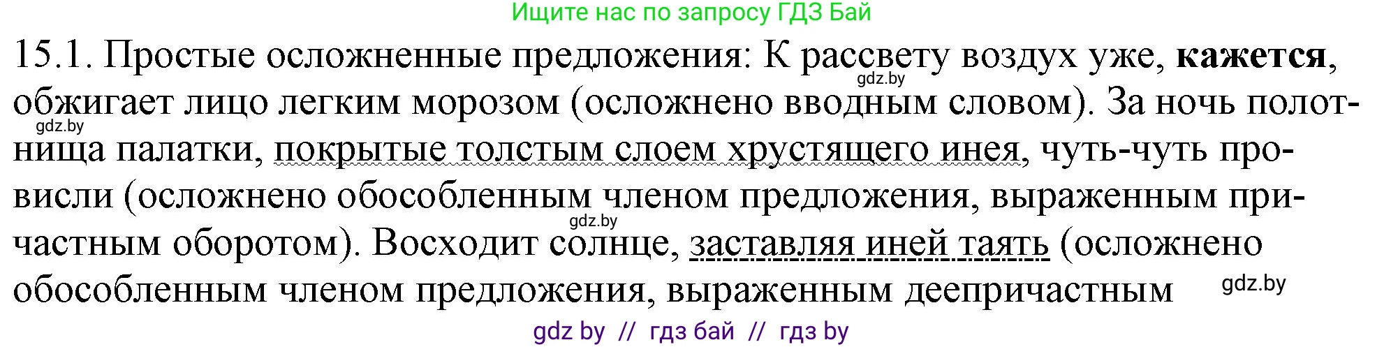 Русский язык, 11 класс Учебник, авторы: Долбик Елена Евгеньевна, Литвинко Франя Михайловна, Мурина Лариса Александровна, Шиманович Т В, Таяновская И В, Орловская О Я, издательство Национальный институт образования, Минск, 2021, страница 92, номер 15.1, Решение