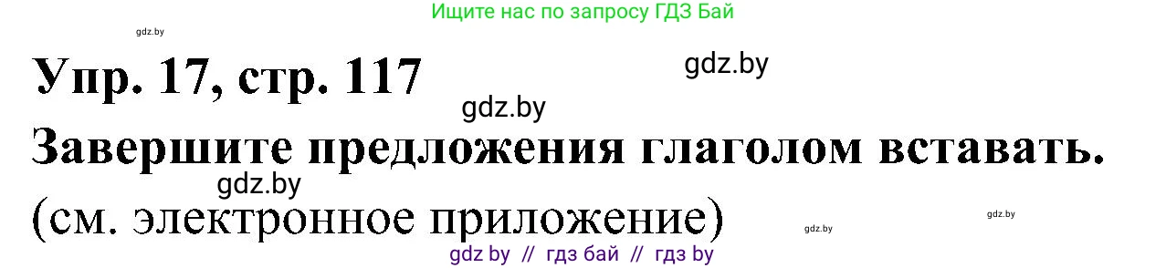 Испанский язык, 4 класс Учебник, авторы: Гриневич Елена Карловна, Бахар Лариса Николаевна, издательство Вышэйшая школа, Минск, 2019, красного цвета, Часть 1, страница 117, номер 17, Решение