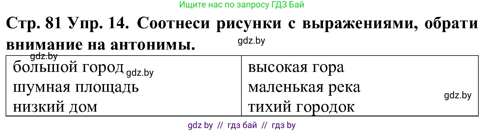 Испанский язык, 5 класс Учебник, автор: Гриневич Елена Карловна, издательство Вышэйшая школа, Минск, 2015, оранжевого цвета, Часть 2, страница 81, номер 14, Решение