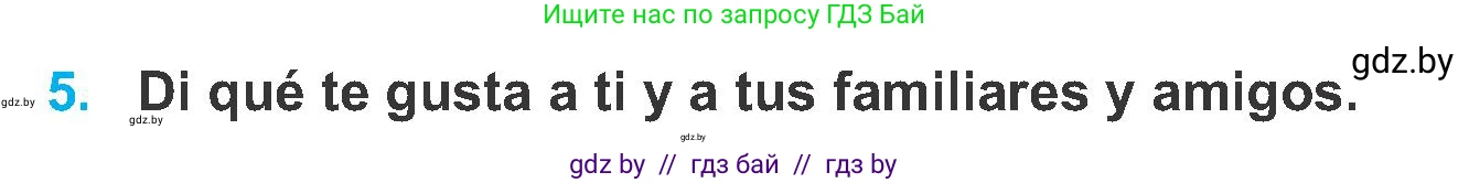 Испанский язык, 6 класс Учебник, автор: Гриневич Елена Карловна, издательство Вышэйшая школа, Минск, 2016, зелёного цвета, страница 181, номер 5, Условие