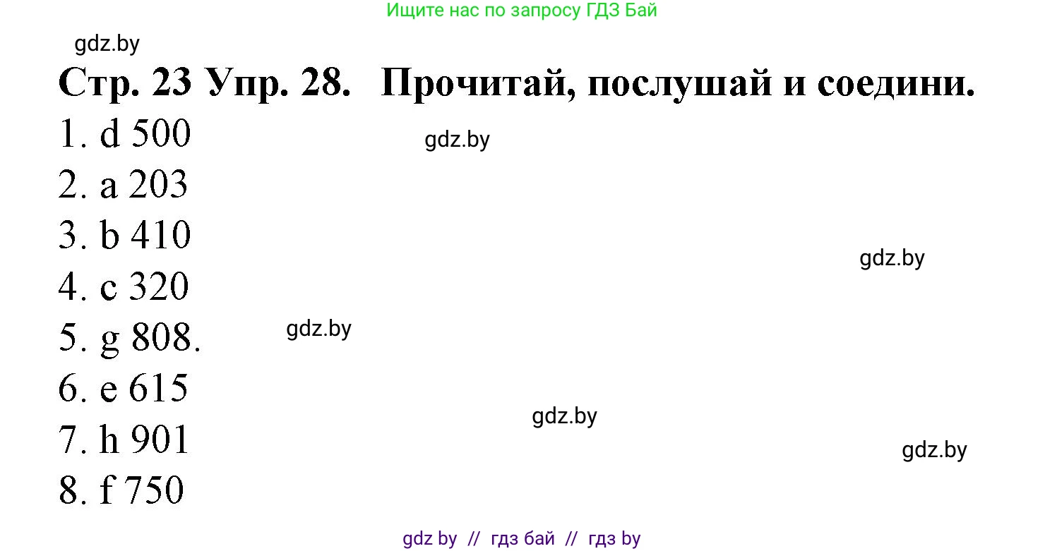 Испанский язык, 6 класс Учебник, автор: Гриневич Елена Карловна, издательство Вышэйшая школа, Минск, 2016, зелёного цвета, страница 23, номер 28, Решение