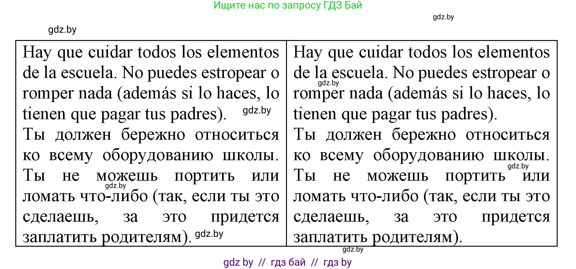 Испанский язык, 6 класс Учебник, автор: Гриневич Елена Карловна, издательство Вышэйшая школа, Минск, 2016, зелёного цвета, страница 60, номер 13, Решение (продолжение 4)