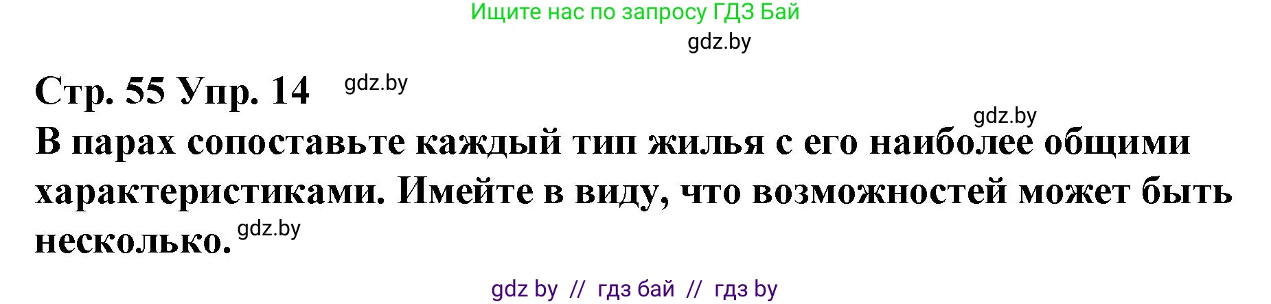 Испанский язык, 10 класс Учебник, авторы: Гриневич Елена Карловна, Янукенас Ольга Викторовна, издательство Вышэйшая школа, Минск, 2019, оранжевого цвета, страница 55, номер 14, Решение