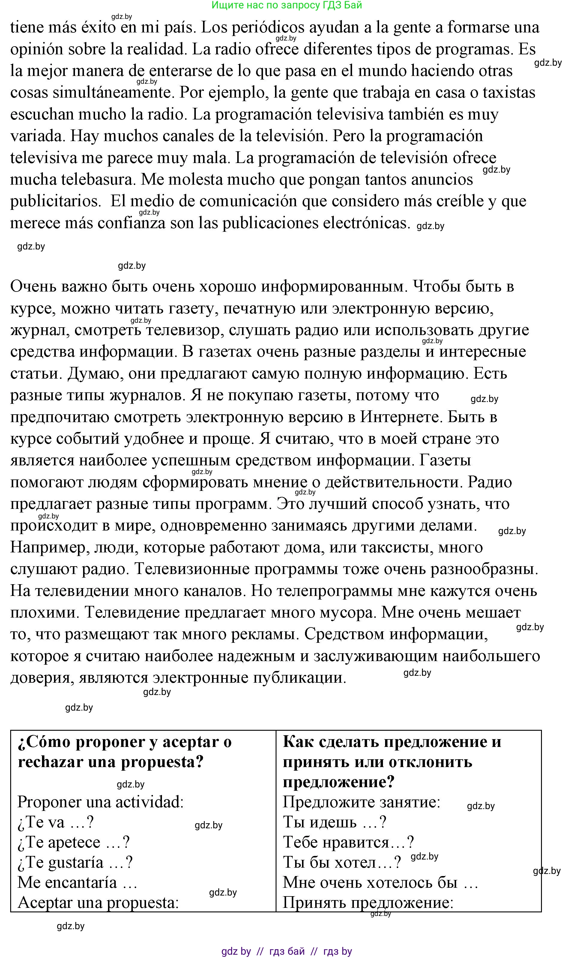 Испанский язык, 10 класс Учебник, авторы: Гриневич Елена Карловна, Янукенас Ольга Викторовна, издательство Вышэйшая школа, Минск, 2019, оранжевого цвета, страница 183, номер 11, Решение (продолжение 2)